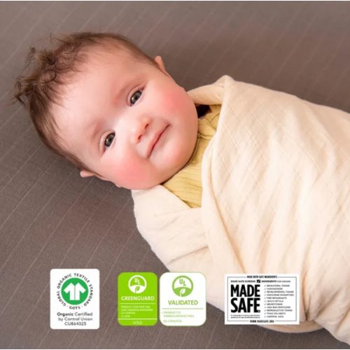 Organic Breathable Swaddle Blankets 4-Color Pack