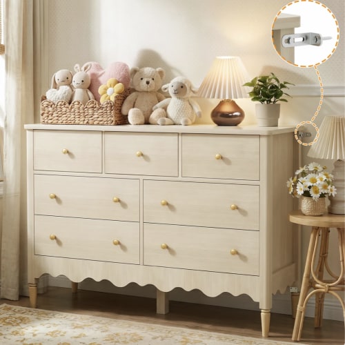Wrought Studio™ Abson 43.3" Dresser with Wood Drawers & Reviews | Wayfair
