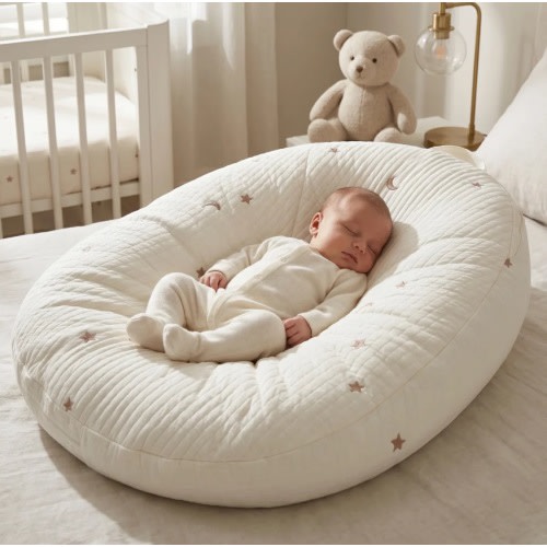 SnuggleNest™ Cozy Cotton Baby Lounger