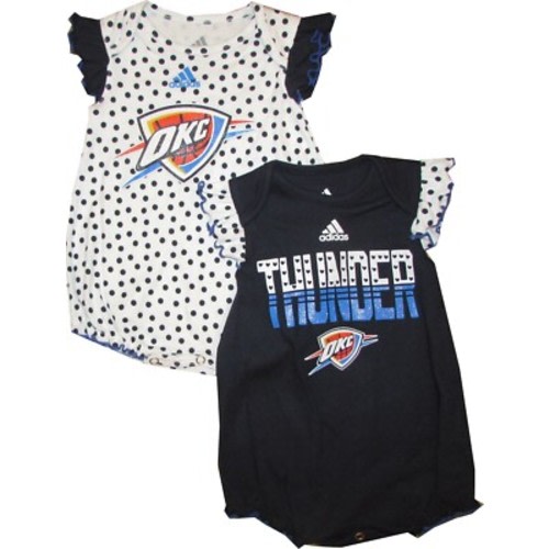 Oklahoma City Thunder Girls 2pc Dots Creeper Set Infant Baby Bodysuit