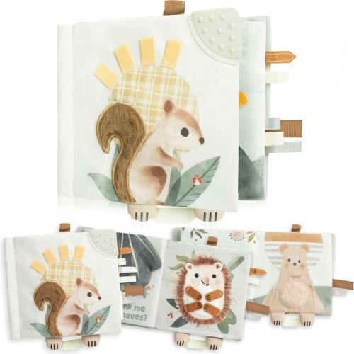 Soft Baby Book with Touch and Feel Pages - Sensory Book for Babies 0-6 – Maisonette
