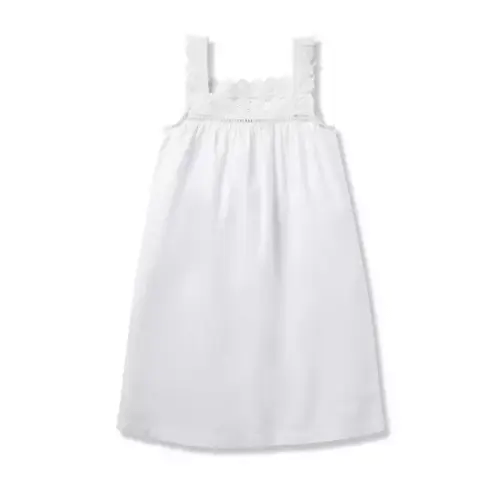 Pajamas Girl's Twill Esme Nightgown in White by Janie and Jack