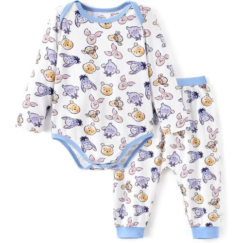 Disney Winnie the Pooh Yoda Minnie Mouse Creeper Bodysuits Baby Girl/Boy Organic Cotton Long Sleeve Fall Outfits 0-18 Months