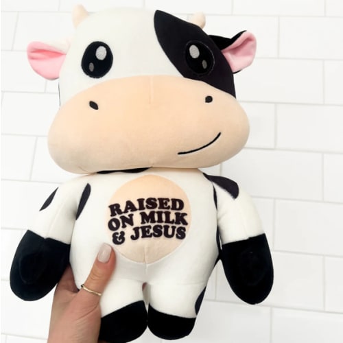 Raised on Milk & Jesus Cow Stuffy – OUR HOUSE ABOVE