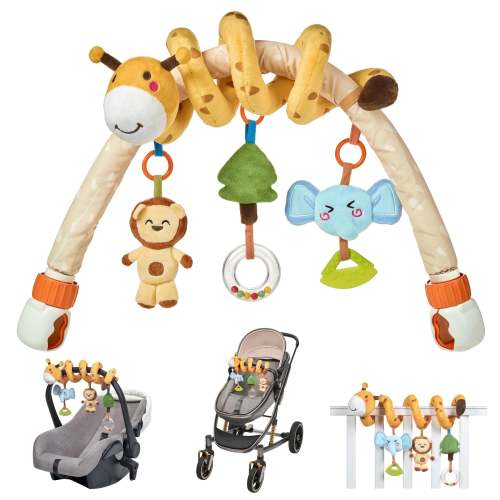 Tumama Kids 2-in-1 Activity Spiral Toy and Arch for Stroller, Car Seat & Crib
