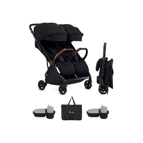 Jet Double Compact Lightweight Travel Stroller Bundle