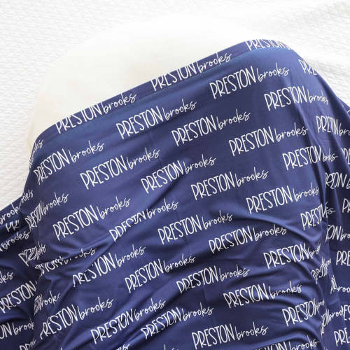 Personalized Baby Name Swaddle Blanket Font Duo | Best Selling Blues