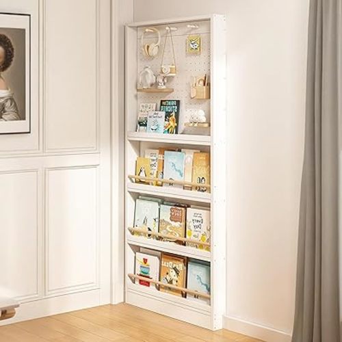 Book Shelf, Behind Door Bookshelf, Wall Mounted, 1 Shelf, Classic Style, Bookshelf