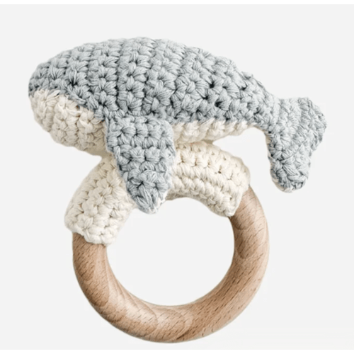 Whale Crocheted Rattle Teether