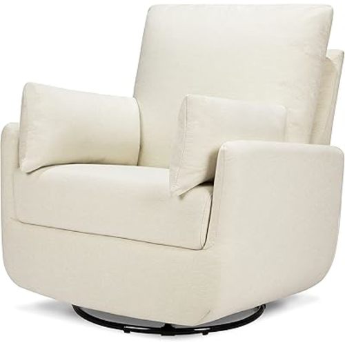 DaVinci Juno 360° Swivel Rocker Chair Rocking Glider Glider Rocking Chair, Vanilla with Metal Base
