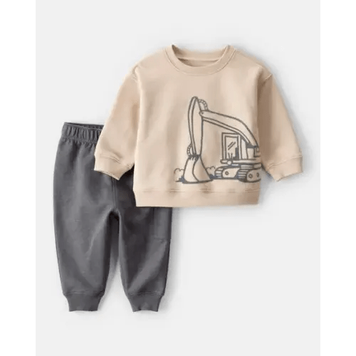 Baby Boy 2-Piece DayDream Fleece Construction Long-Sleeve Tee & Pant Set | Carter's
