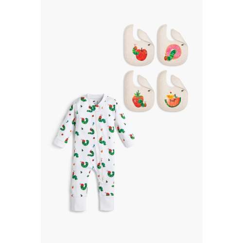 One-Piece Pajamas + Bib Bundle - Organic Baby Clothes - Monica + Andy