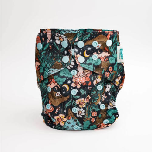 Nature: Essentials Pocket Cloth Diaper with Athletic Wicking Jersey, Grows with your Baby