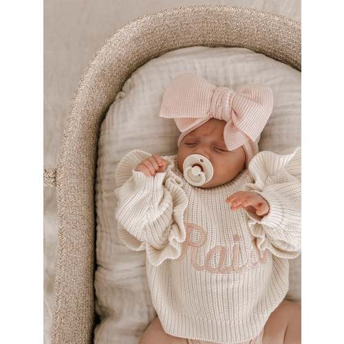 FRILL KNIT JUMPER - WHITE