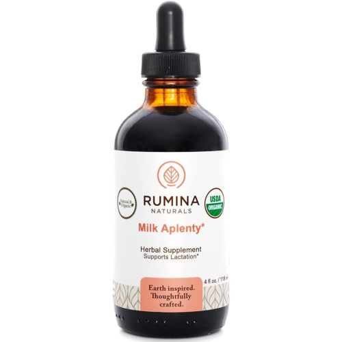 Milk Aplenty Lactation Supplement: Boost Your Milk Supply Naturally! Certified Organic Breastfeeding Supplement to Increase Breast Milk Supply. Fenugreek Free, All Natural, Non-GMO, Vegan (4 Oz)