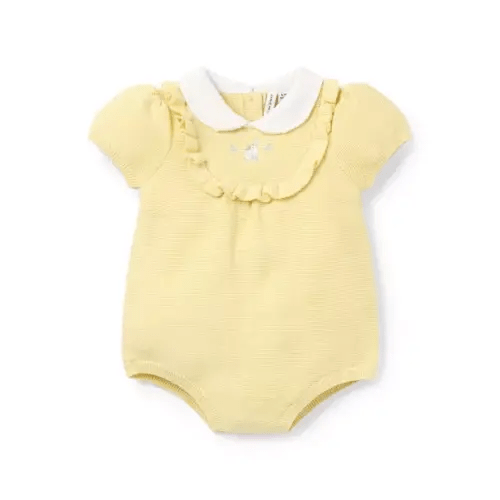 Baby Dawn Yellow Baby Bunny Knit Romper by Janie and Jack