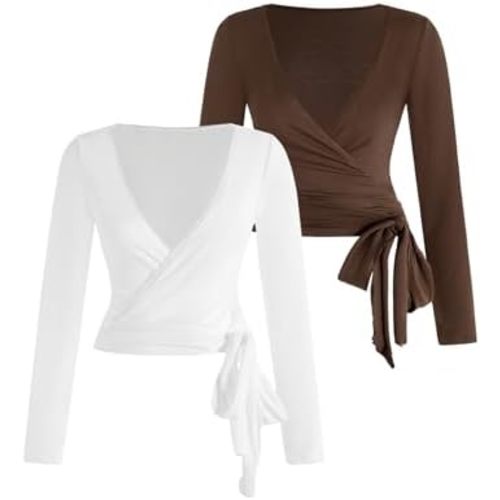 Women's Wrap Tops Coquette Shirt