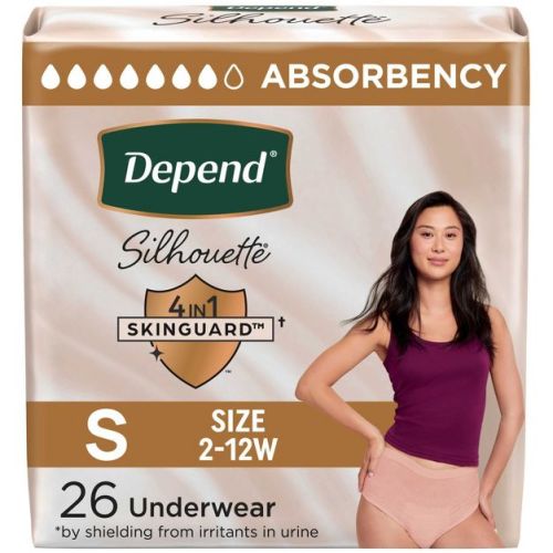 Depend Silhouette Women's SMALL Postpartum & Incontinence Disposable Underwear