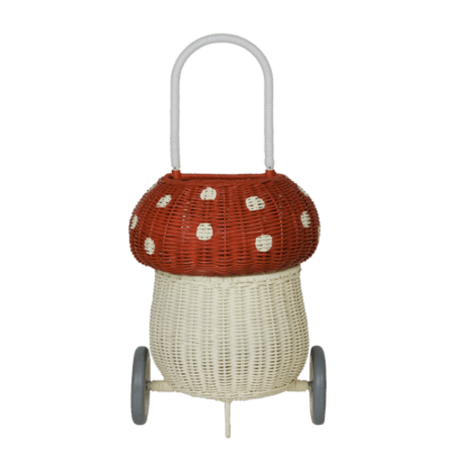 Rattan Mushroom Luggy - Red