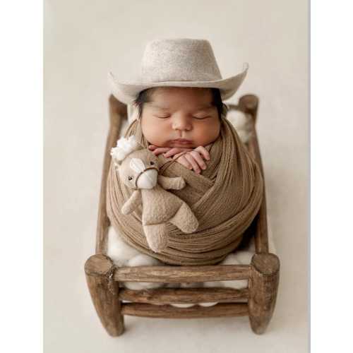 Newborn Felt Cowboy Hat: Baby Photo Prop