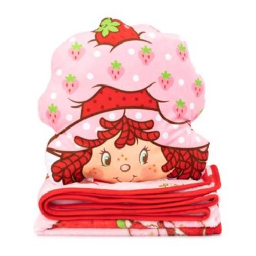 Strawberry Shortcake Strawberries Galore Travel 2 Piece Pillow Throw Set
