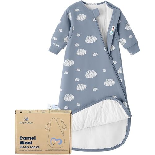 Unisex Sleeping Bag for Babies and Toddlers 1.0 Tog Sleep Sack 6-18 Months, Newborn Sleep Sack, Wearable Blanket Baby, One Piece Long Sleeves, Gifts for Baby