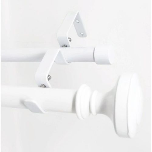 Urbanest Semplice Manhattan 1-inch 3-4 -inch Double Drapery Curtain Window Rod Set