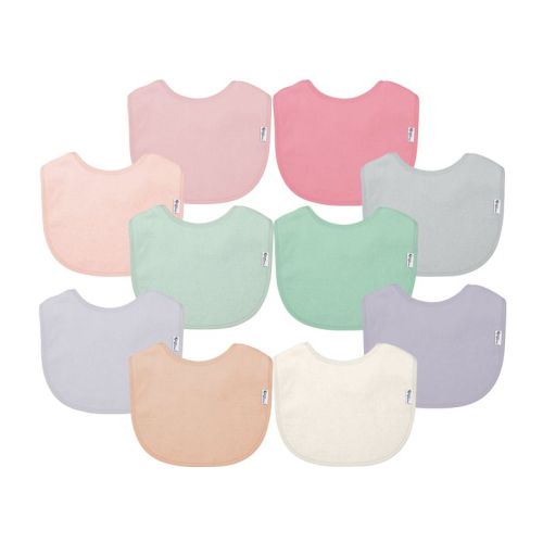 Stay-dry Everyday Bibs (10pk) - Rose Set 3-12 mo