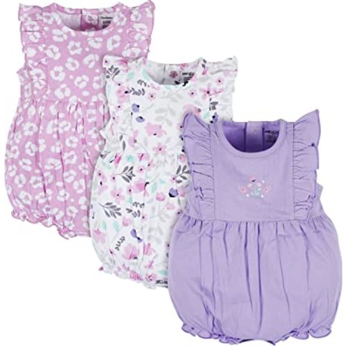 Onesies Brand - Conjunto de 3 mamelucos para bebés niñas