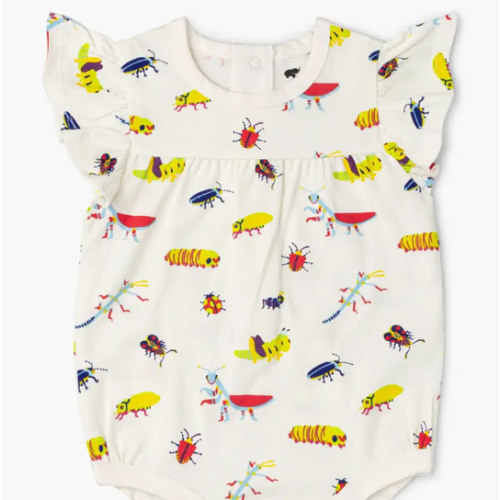 Organic Baby Clothes - Bubble Bodysuit in Bug Buddies - Monica+Andy