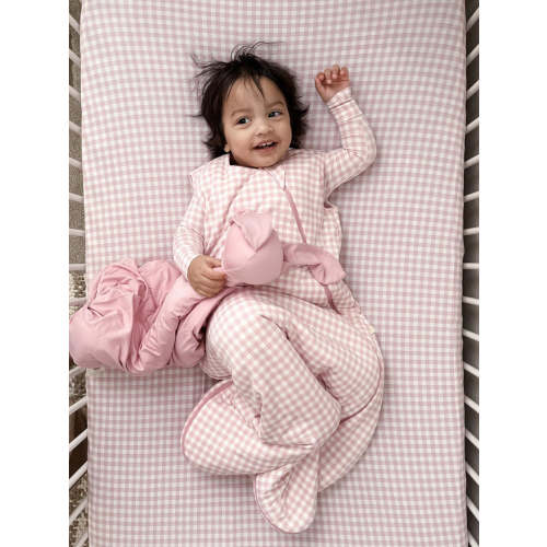 Pink Gingham 1.0 TOG Bamboo Viscose Sleep Sack | günamüna