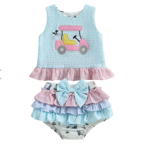 GOLF Ruffle Bowtie Outfit - Hazel & Bo
