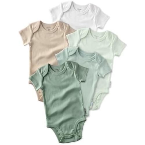 Butterblu Avery 5-Pack Short Sleeve Bodysuits​ 100% Organic Cotton for Baby Boys​ & Girls
