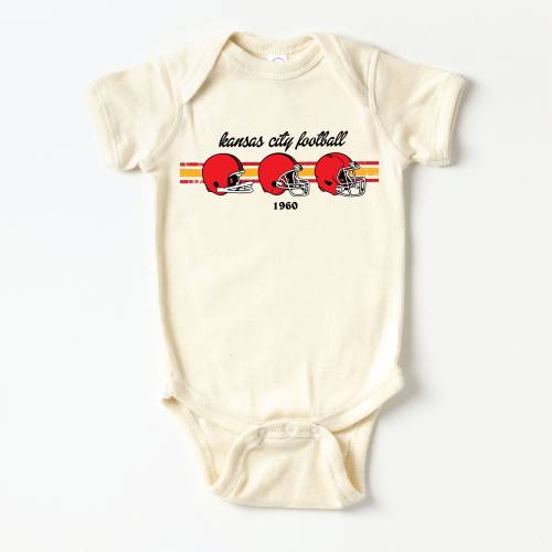 Kansas City Football Bodysuit , Vintage KC Football Baby , Toddler KC Football , Baby Game Day Tee , Football Season Bodysuit