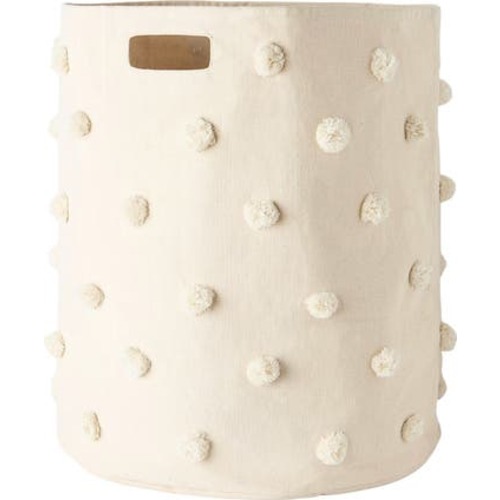 Pompom Canvas Hamper