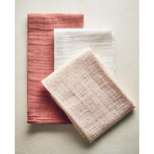 SET OF MULTICOLORED BABY MUSLIN CLOTHS (SET OF 3) | Zara Home