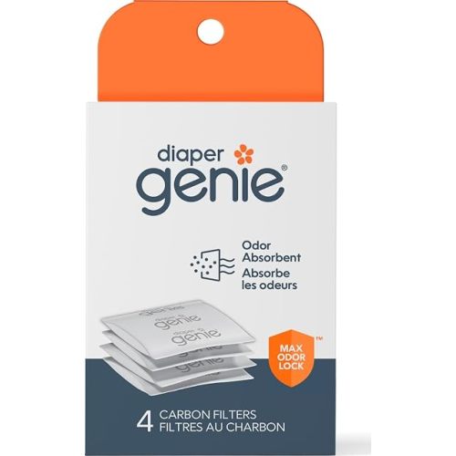 Diaper Genie Carbon Filters 4-Pack for Diaper Pails, Odour Control