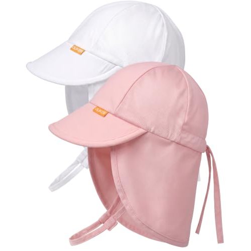 Baby Sun Hat with Breathable Mesh, UPF 50+ Boys Girls Toddler Swim | Wide brim neck flap uv protection,quick-dry,packable,adjustable head strap,lightweight,soft,ideal for pool,beach