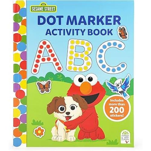 Dot Marker Activity Coloring Book Featuring Sesame Street and Friends for Toddler and Kids: Over 45 Fun Activity Pages and 150+ Stickers