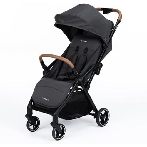 Safety 1st Spark Plus Compact Auto-Fold Stroller, Lightweight & Travel-Friendly, Self-Standing Fold, Smooth Ride, Extra-Large Storage – Mineral Graphite