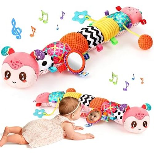 Baby Sensory Toys 0-6 6-12 Months, Musical Stuffed Caterpillar Toys
