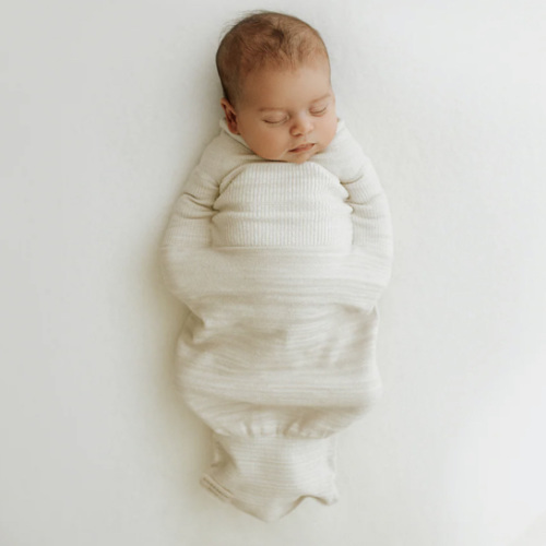 Bamboo Blend Beige Swaddle Sleep Sack - Small (6-12 pounds)