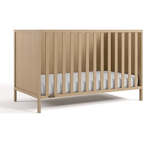 Graco Theo 3-in-1 Convertible Baby Crib - GREENGUARD Gold Certified, Converts to Toddler Bed & Daybed, Fits Standard Full-Size Baby Crib Mattress, 4 Adjustable Mattress Heights (Driftwood)