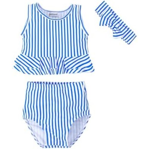 LYSMuch Newborn-3T Baby Girls Bathing Suit Toddler Bikini Swimsuit with Headband 3-Pieces Beach Wear