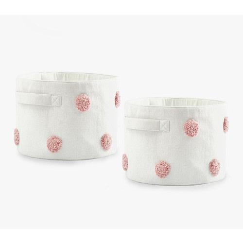 Embroidered Dot Storage Bin