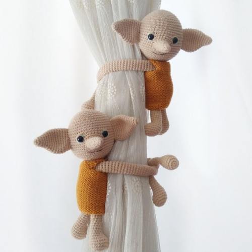 Dobby Elf Curtain Tie Back Harry Potter Nursery Theme Elf - Etsy