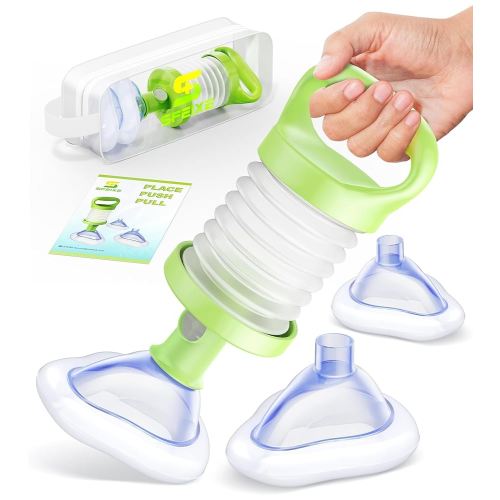 Portable Airway Clearance Device, HSA Eligible Manual Suction First Aid Tool for Adults, Kids, Seniors, Infants, Home & Travel