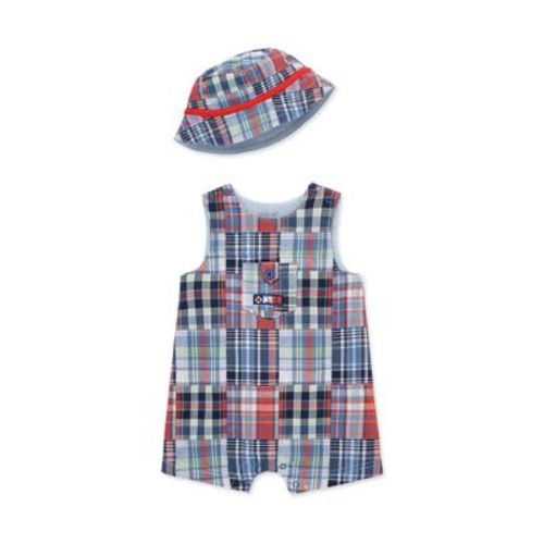 Baby Boys Patch Sunsuit and Hat