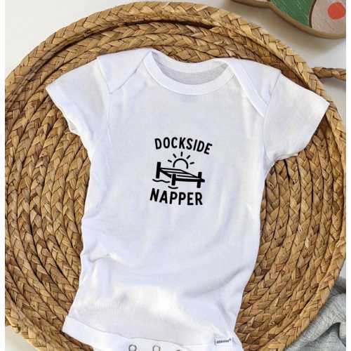 Dockside Napper Baby Lake Life Themed Cotton Onesie Gender Neutral
