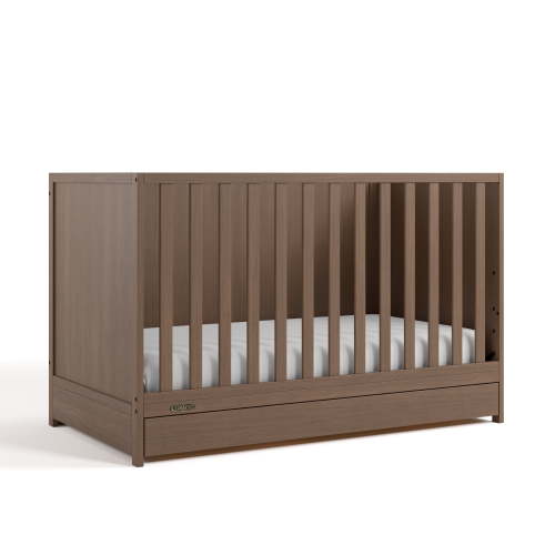 Graco Theo 3-in-1 Convertible Baby Crib with Drawer, Hazelnut